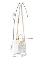 Kadın Beyaz Taşlı  El Çantası | Derimod