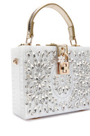 Kadın Beyaz Taşlı  El Çantası | Derimod