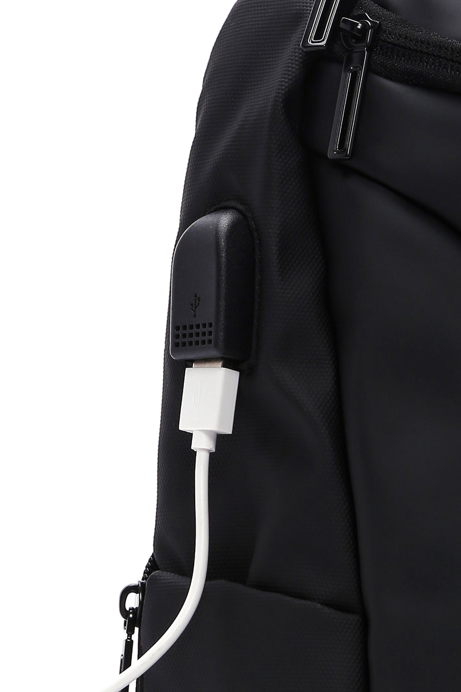 D-Pack Men's Black Technological Fabric Crossbody Bag
