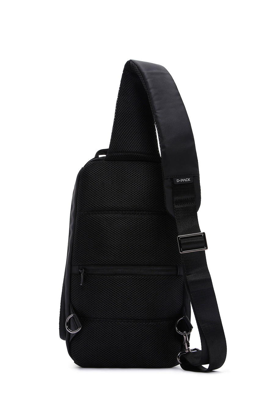 D-Pack Men's Black Technological Fabric Crossbody Bag