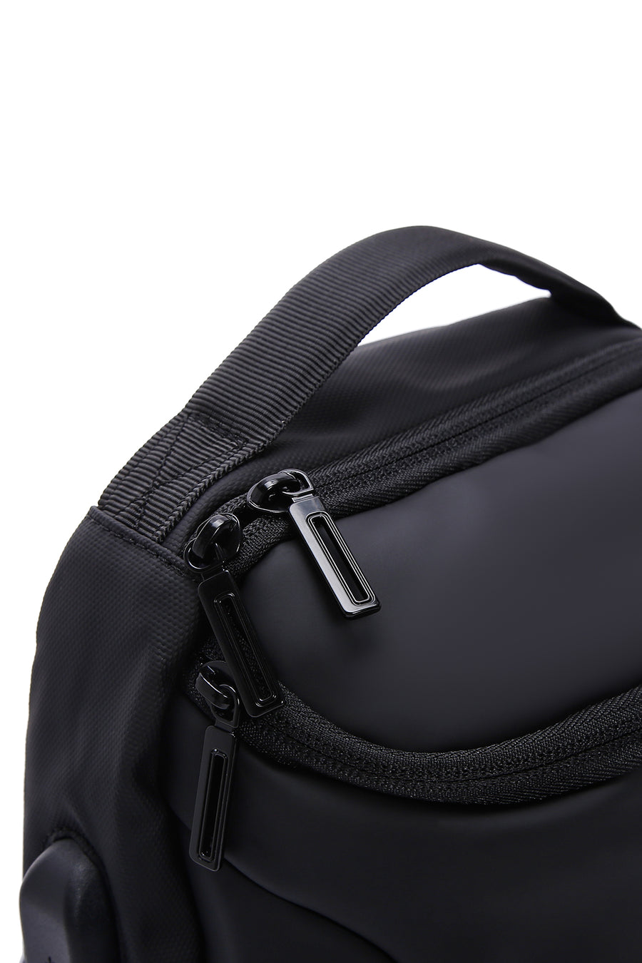 D-Pack Men's Black Technological Fabric Crossbody Bag