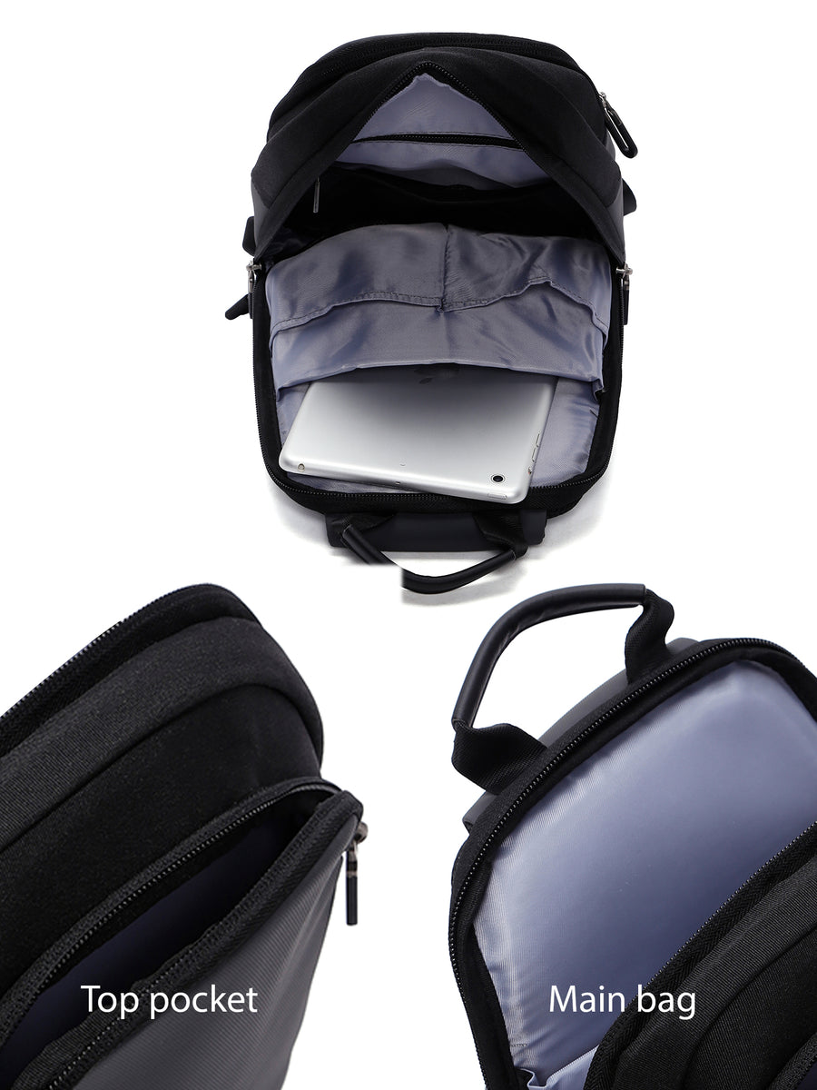 D-Pack Men's Grey Technological Fabric Crossbody Bag