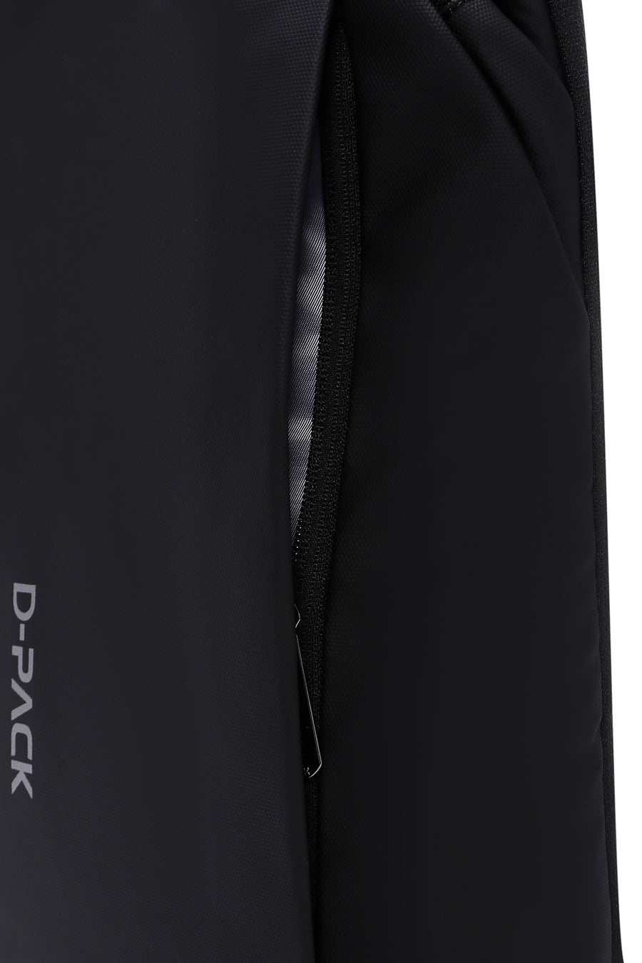 D-Pack Unisex Black Fabric Backpack