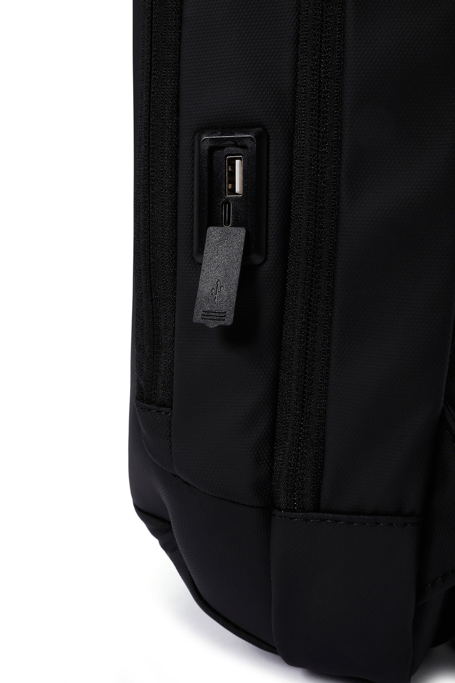 D-Pack Unisex Black Technological Fabric Hardcase Backpack