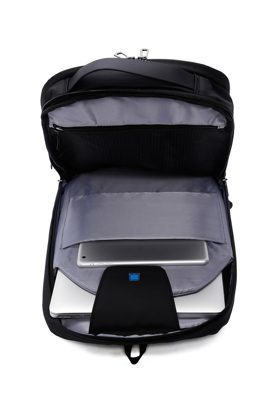 D-Pack Unisex Black Technological Fabric Hardcase Backpack