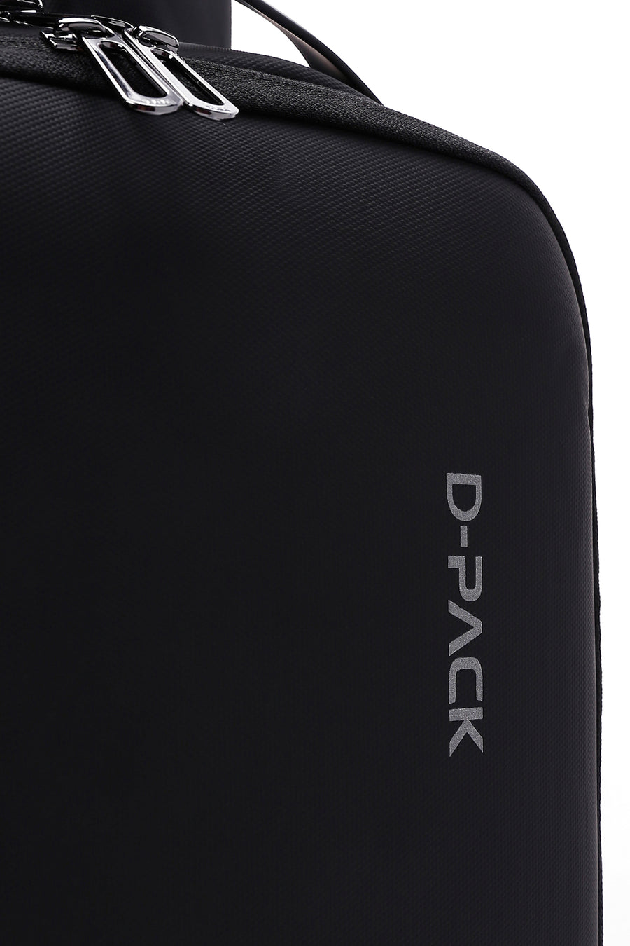 D-Pack Unisex Black Technological Fabric Hardcase Backpack