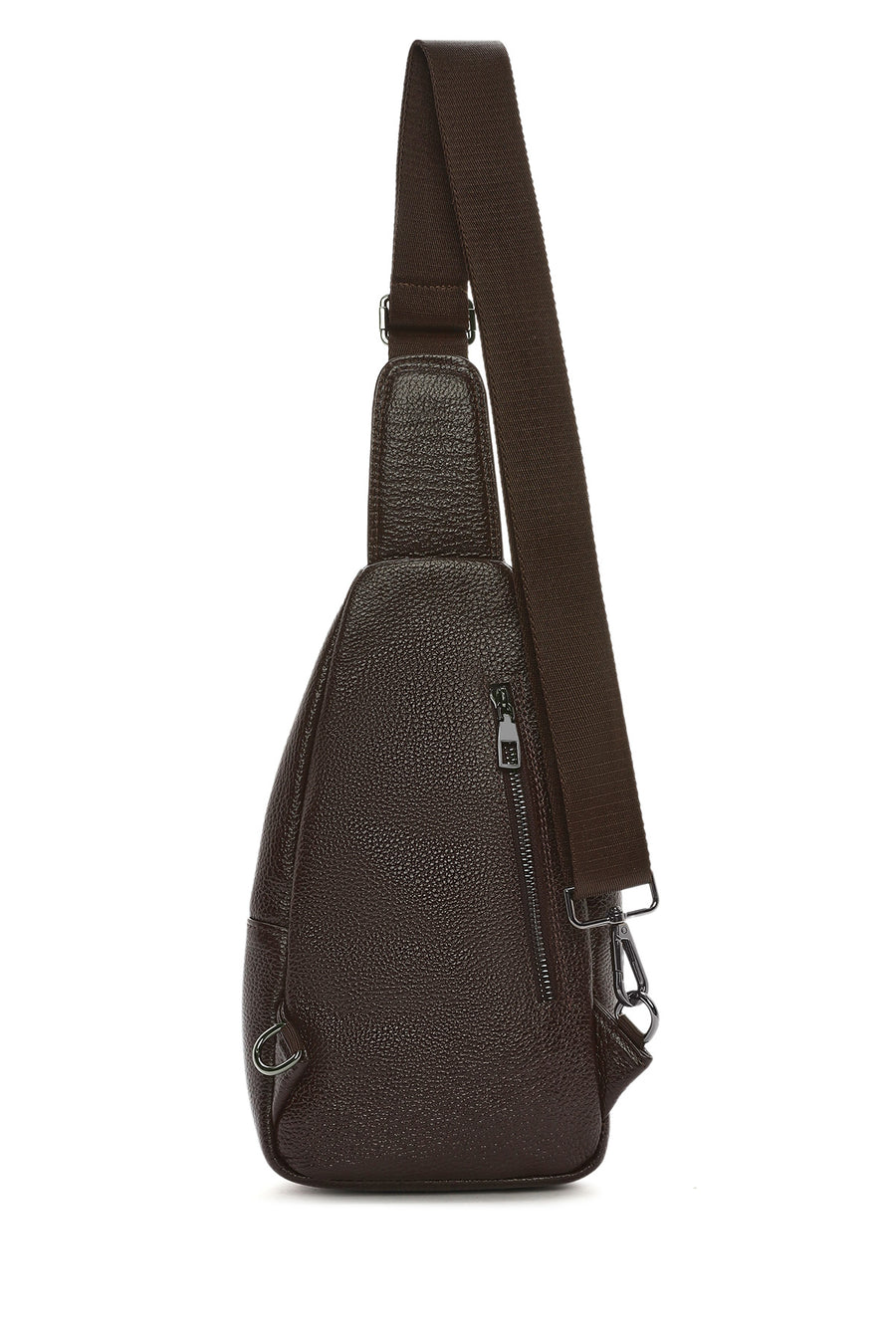 Men's Brown Leather Crossbody Bag