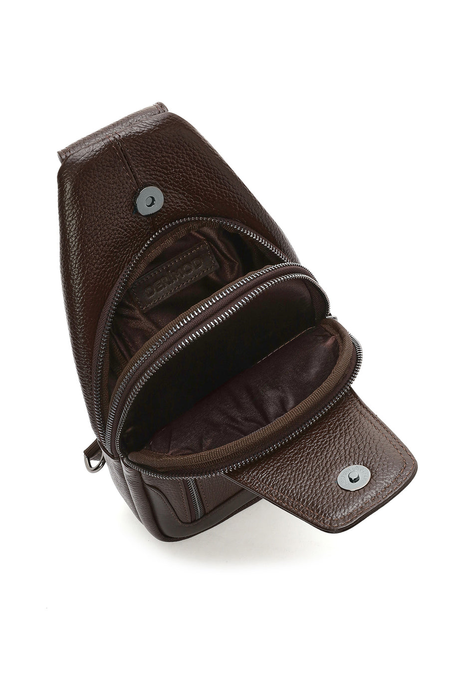 Men's Brown Leather Crossbody Bag