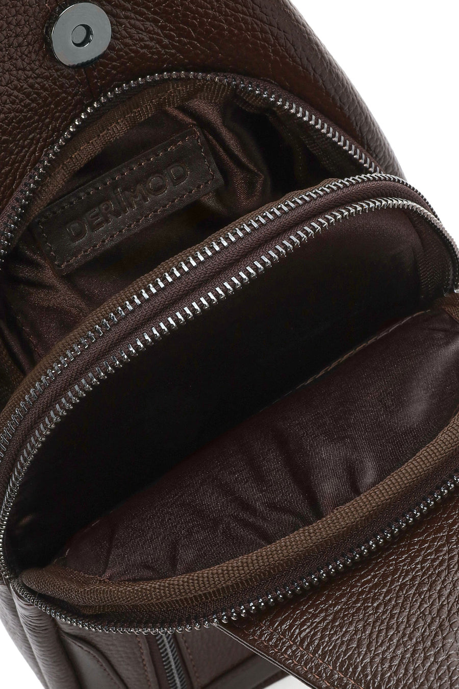 Men's Brown Leather Crossbody Bag