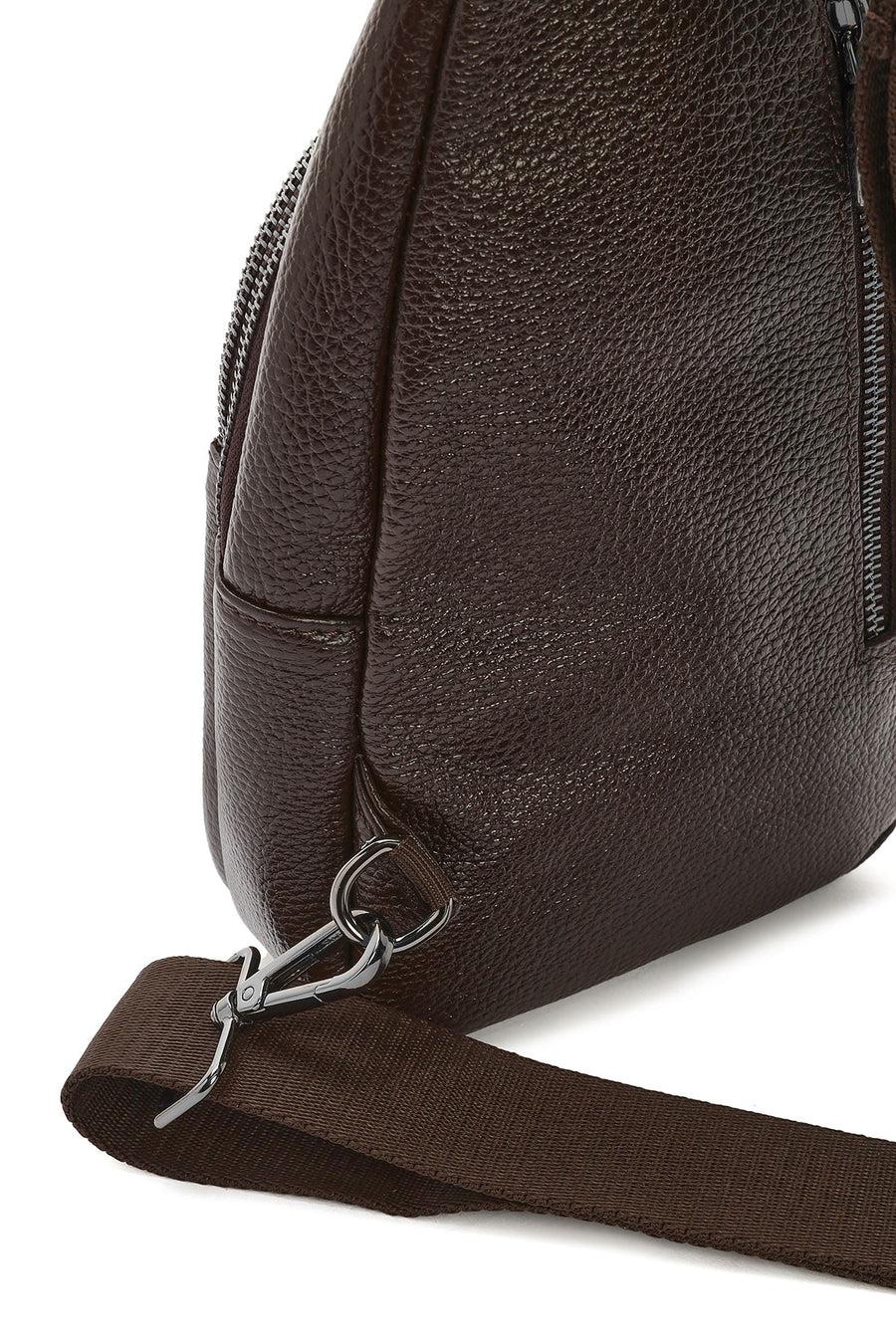 Men's Brown Leather Crossbody Bag