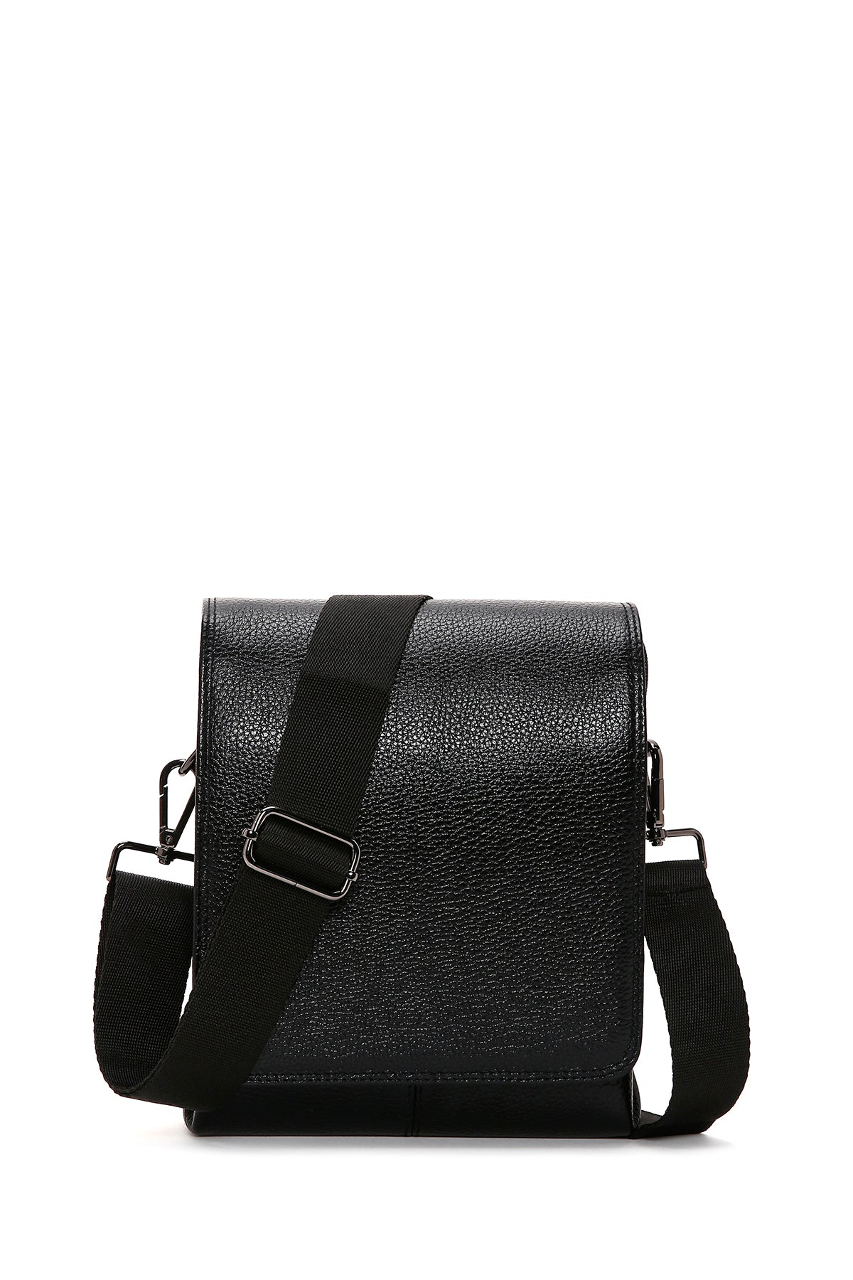 Men's Black Leather Messenger Bag 23SBD3103FT | Derimod