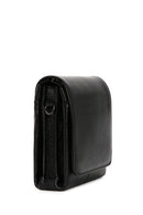 Men's Black Leather Messenger Bag | Derimod