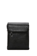Men's Black Leather Messenger Bag | Derimod