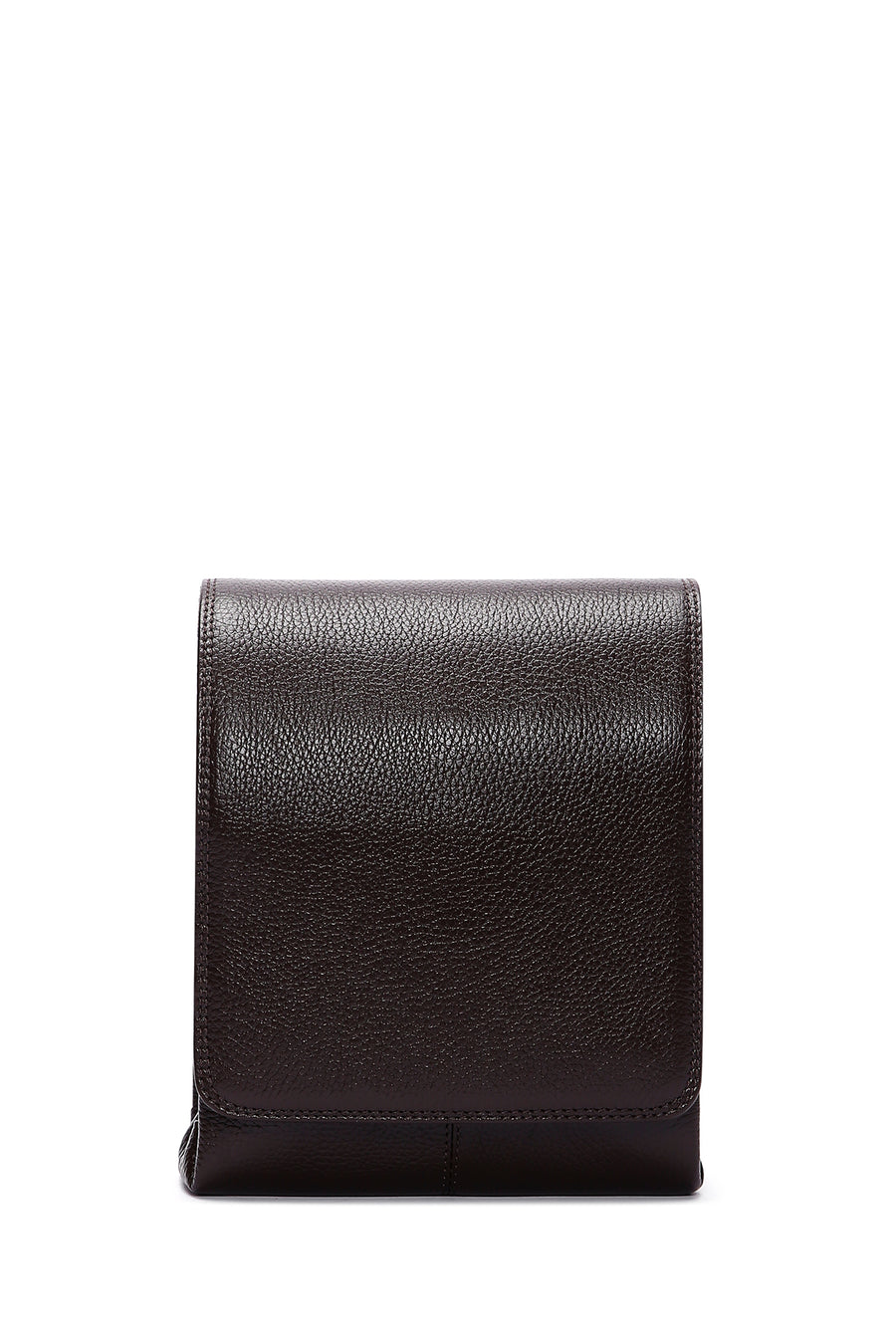 Men's Brown Leather Messenger Bag