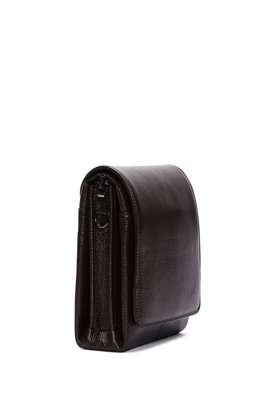 Men's Brown Leather Messenger Bag