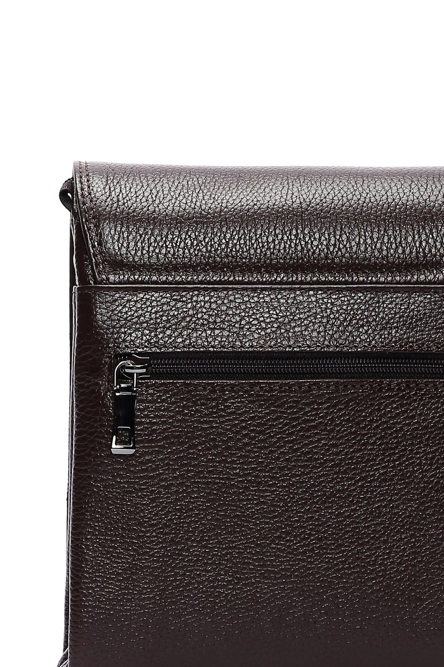 Men's Brown Leather Messenger Bag