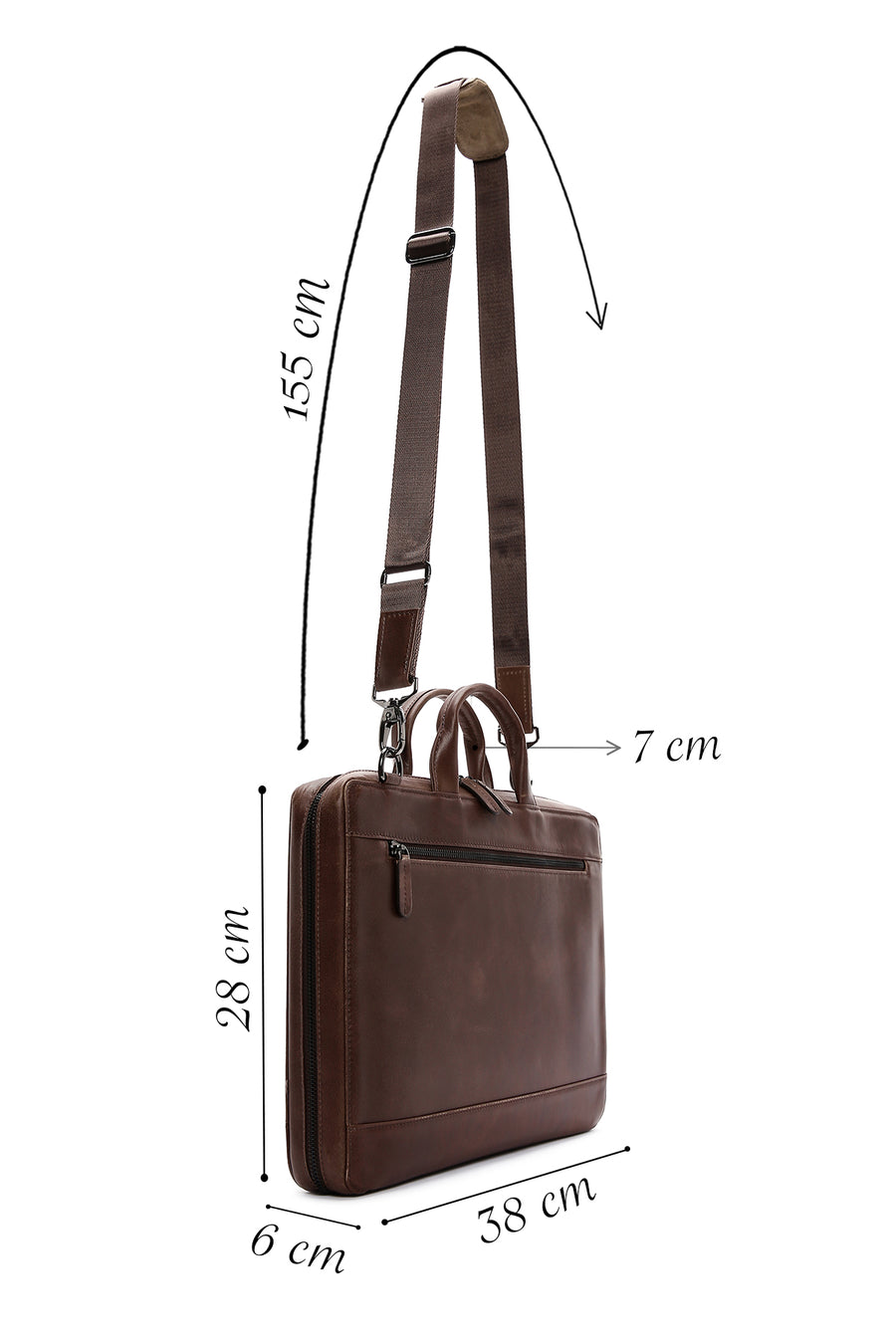 Men's Brown Leather Briefcase