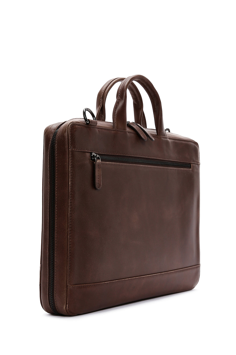 Men's Brown Leather Briefcase
