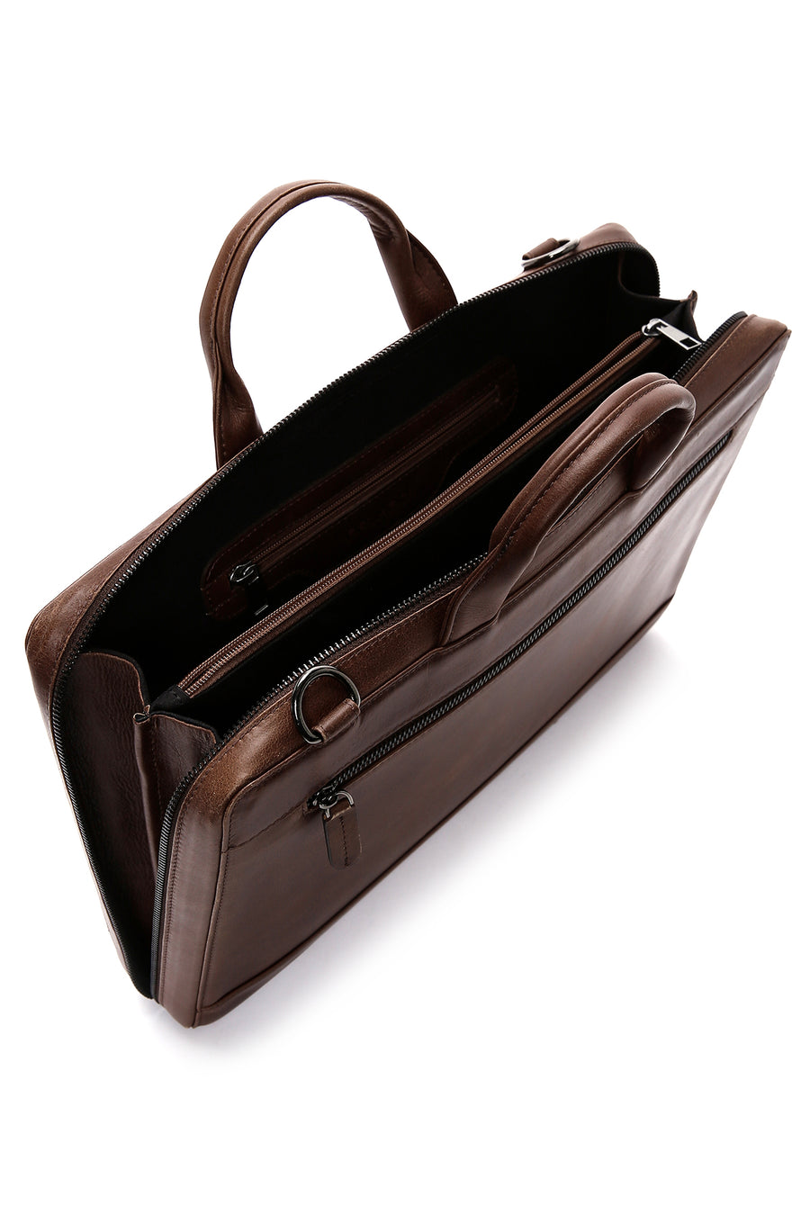 Men's Brown Leather Briefcase