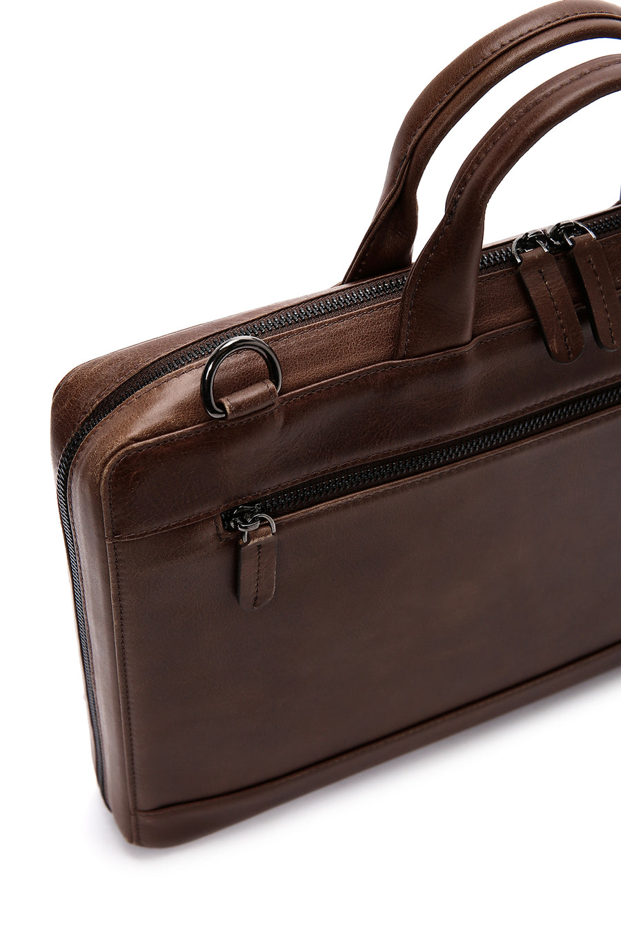 Men's Brown Leather Briefcase