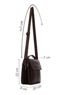 Men's Brown Long Strap Leather Crossbody Bag | Derimod