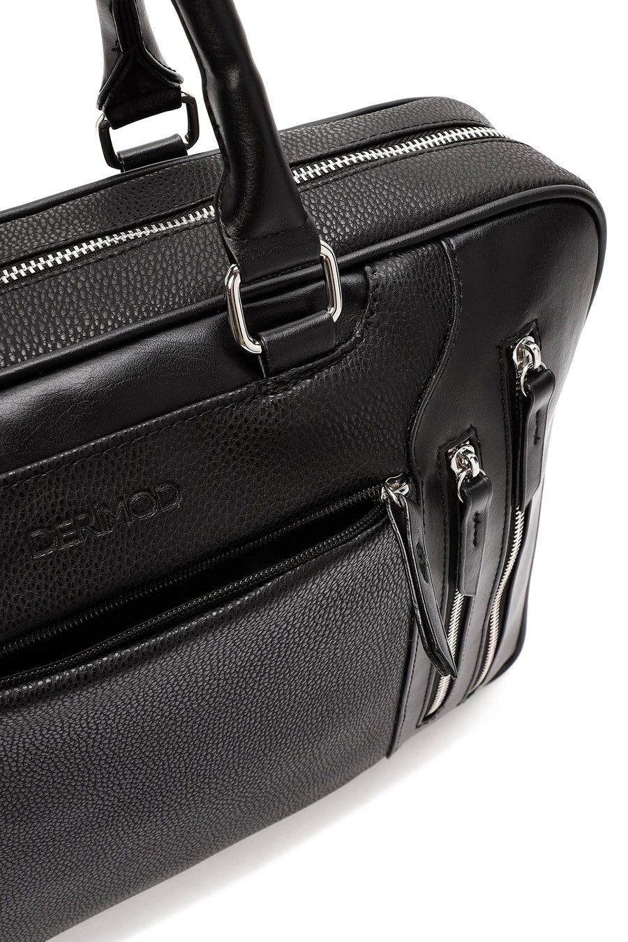 Men's Black Long Strap Briefcase