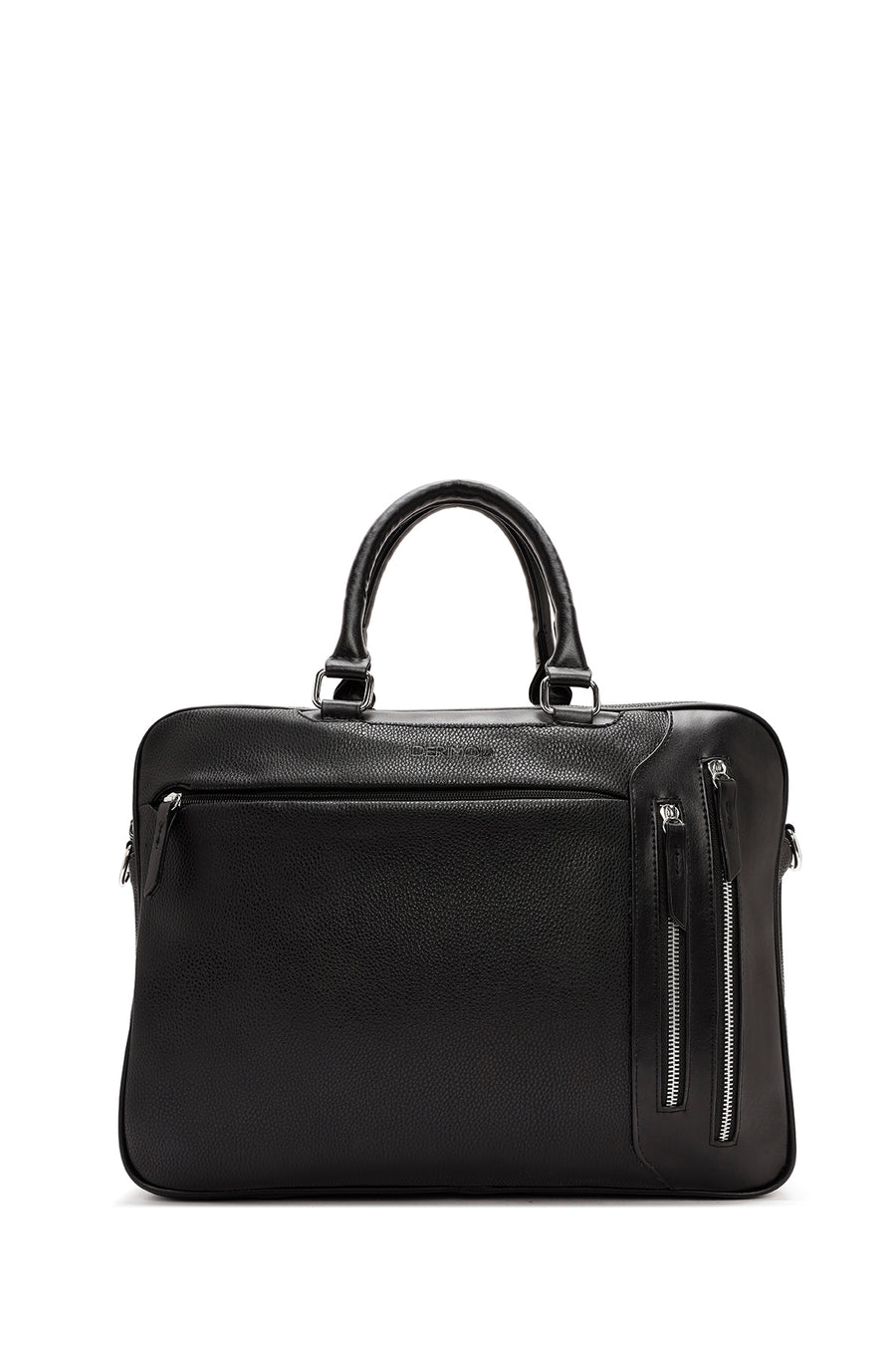 Men's Black Long Strap Briefcase