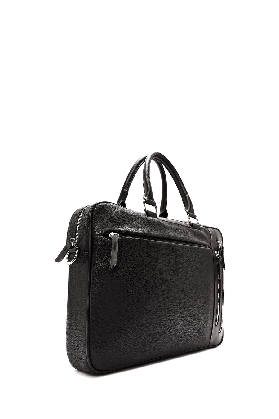 Men's Black Long Strap Briefcase