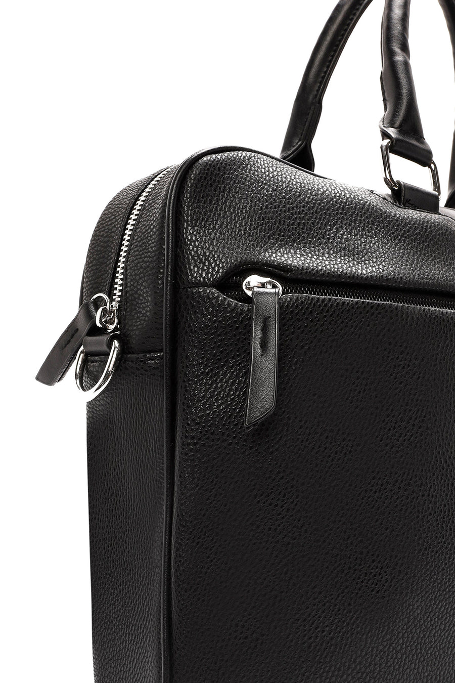 Men's Black Long Strap Briefcase