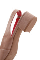 Kadın Vizon Süet Deri Kalın Topuklu Sandalet | Derimod