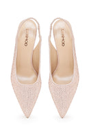 Kadın Deri Taşlı Topuklu Stiletto | Derimod