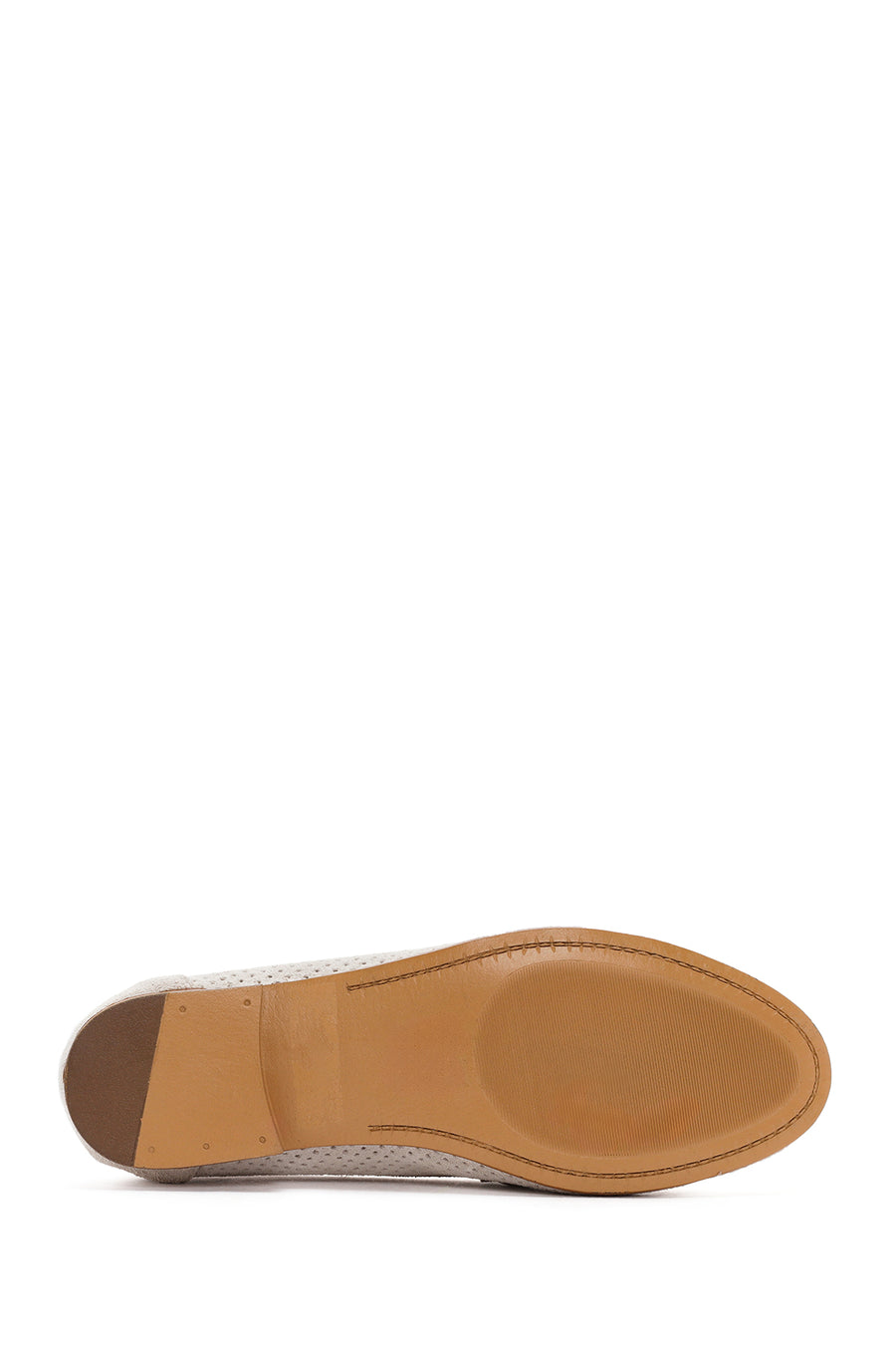 Women's Beige Suede Leather Loafer