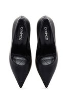 Women's Black Leather Stiletto | Derimod