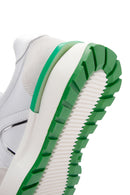 Kadın Beyaz Kalın Tabanlı Deri Süet Detaylı Sneaker | Derimod