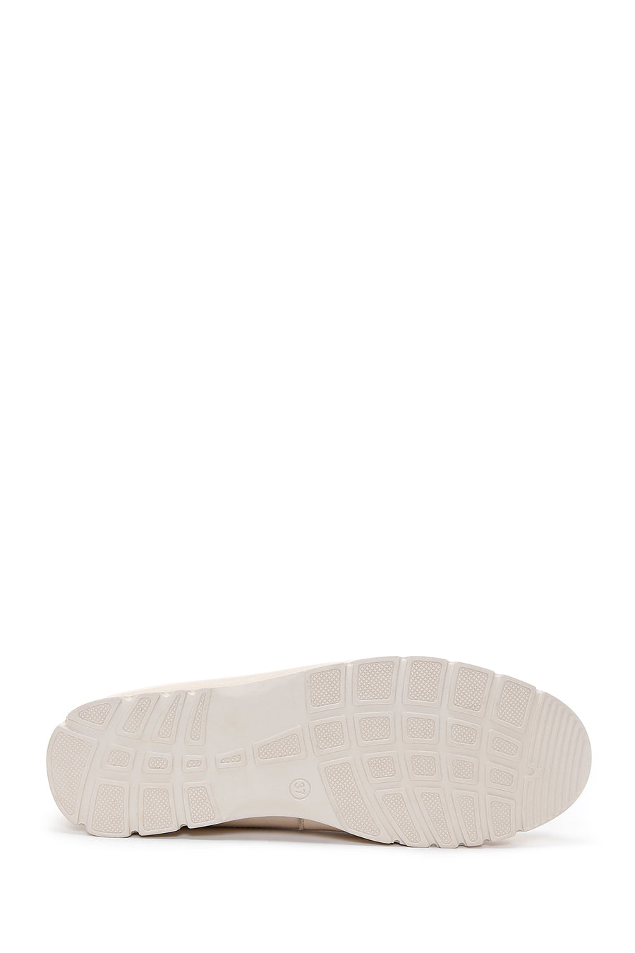 Women's Beige Leather Comfort Loafer