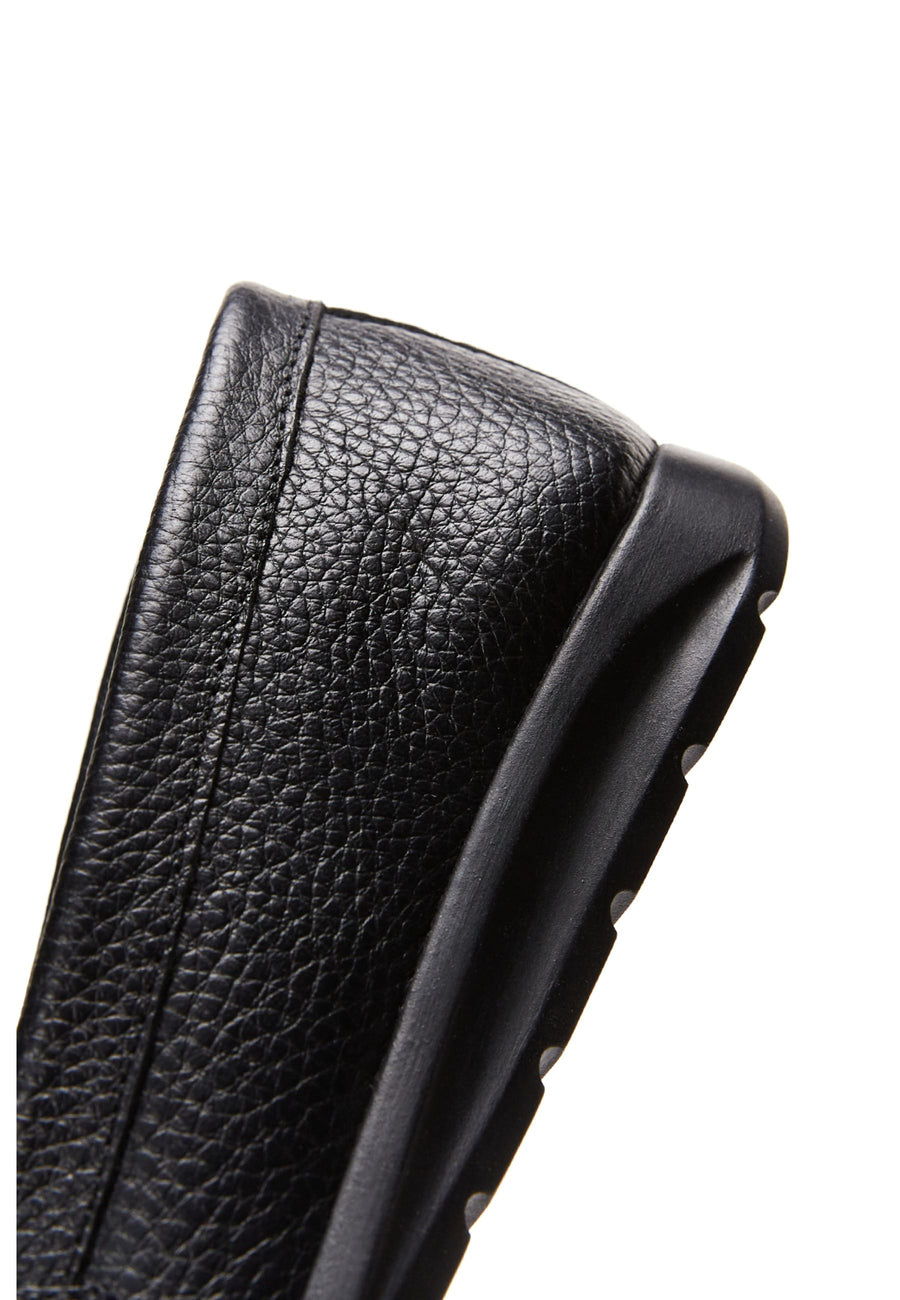 Kadın Siyah Deri Comfort Loafer