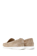 Women's Beige Suede Leather Comfort Loafer | Derimod