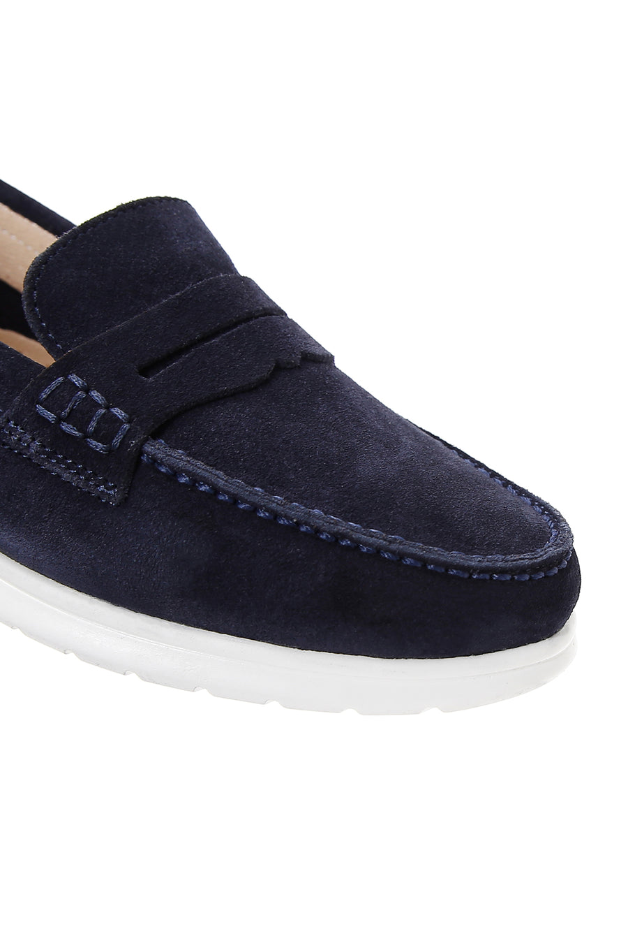 Kadın Lacivert Süet Deri Comfort Loafer