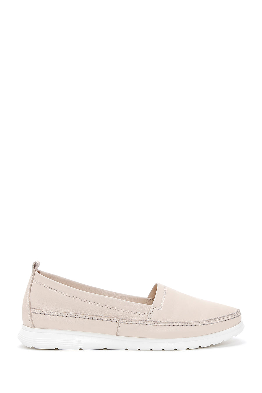 Kadın Bej Deri Comfort Loafer 23SFD151718 | Derimod