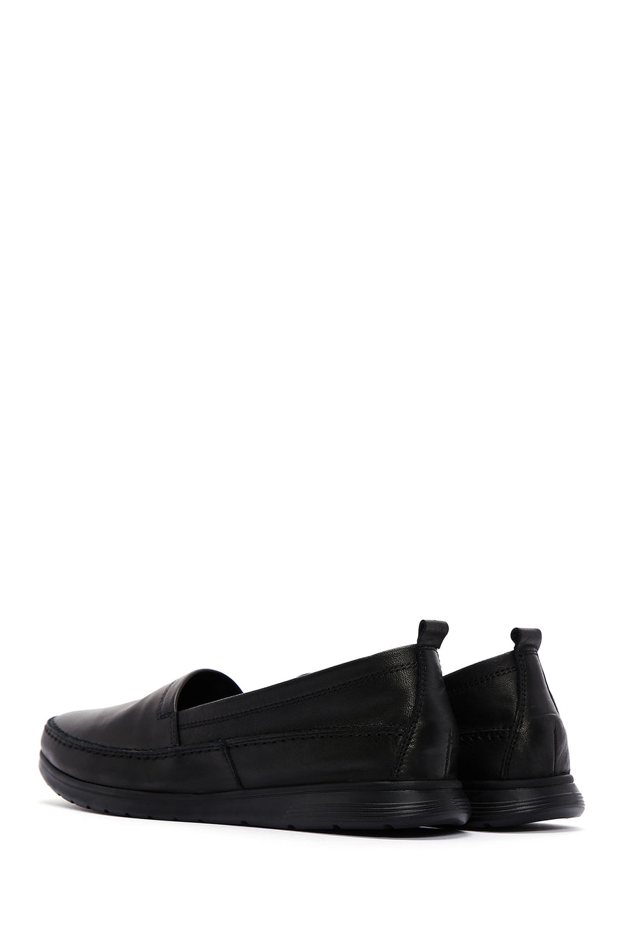 Kadın Siyah Deri Comfort Loafer