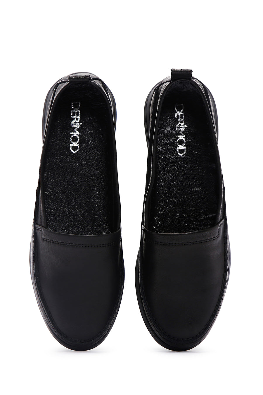 Kadın Siyah Deri Comfort Loafer