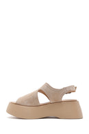 Kadın Bej Kalın Tabanlı Sandalet | Derimod