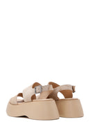 Kadın Bej Kalın Tabanlı Sandalet | Derimod