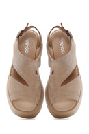 Kadın Bej Kalın Tabanlı Sandalet | Derimod