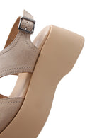 Kadın Bej Kalın Tabanlı Sandalet | Derimod