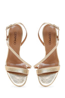 Kadın Altın Yüksek Topuklu Sandalet | Derimod