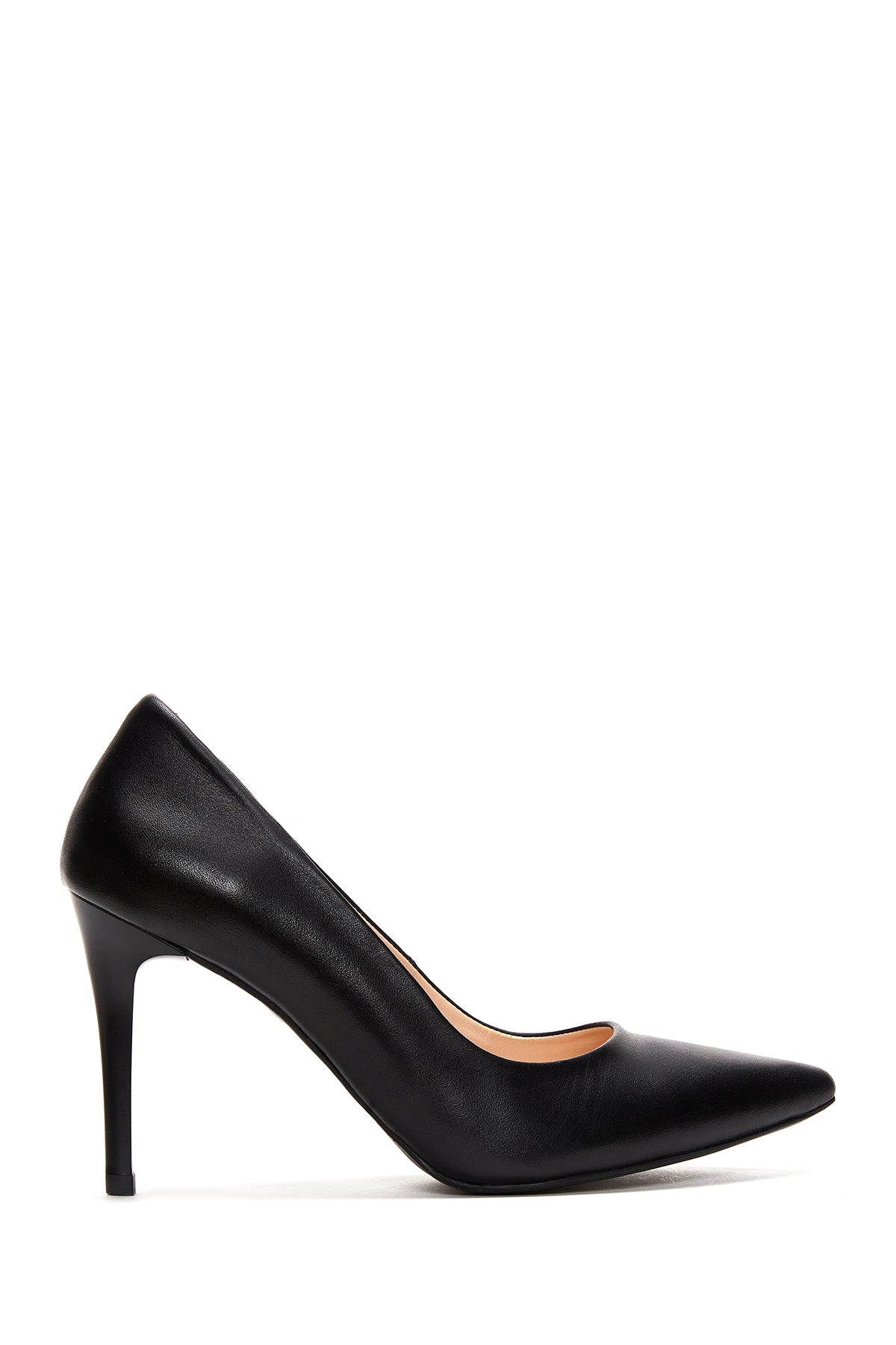 Women's Black Leather Stiletto 23SFD160718 | Derimod