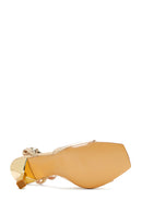 Kadın Altın Bilekten Bağlamalı Topuklu Sandalet | Derimod