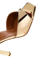 Kadın Altın Bilekten Bağlamalı Topuklu Sandalet | Derimod