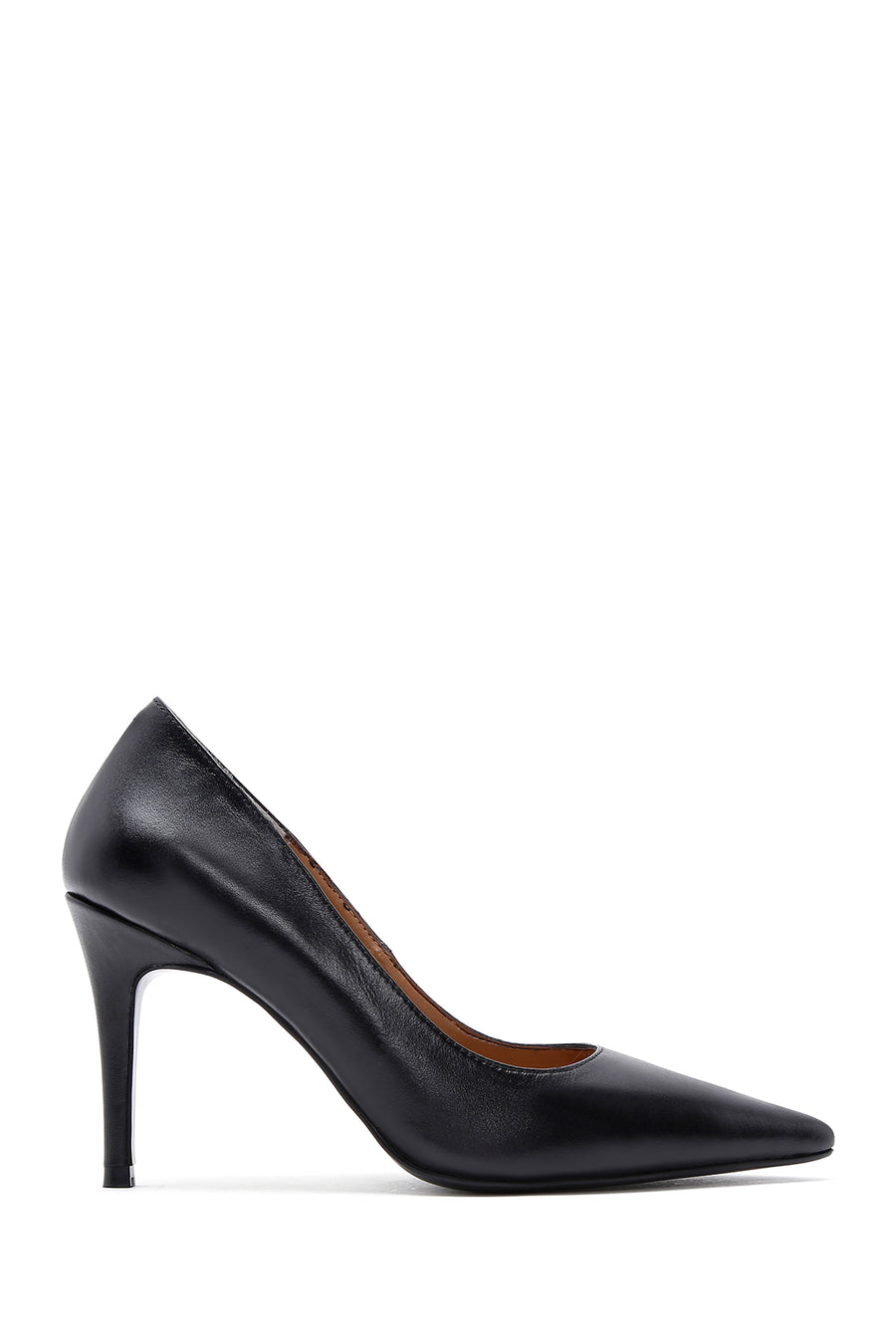 Women's Black Leather Stiletto 23SFD161418 | Derimod
